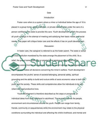 The Foster Care System