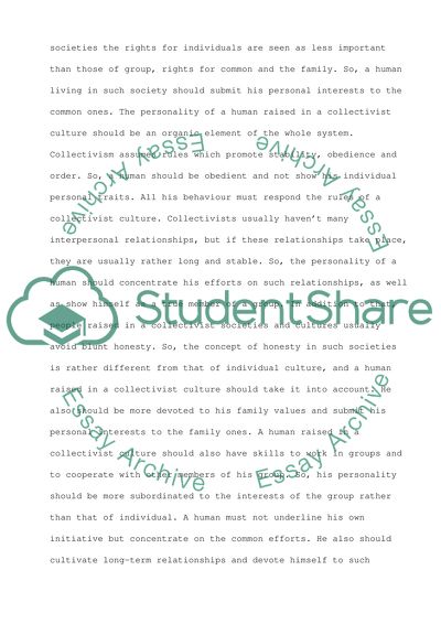 Cultural Personality