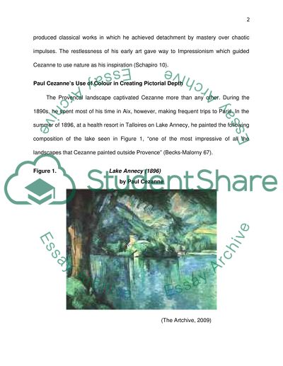 Cezannes treatment of pictorial depth