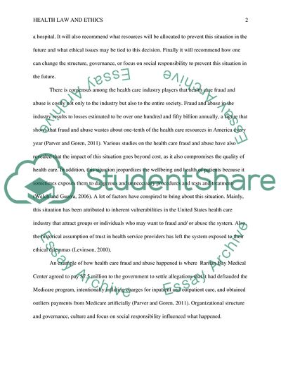 Health Law and Ethics