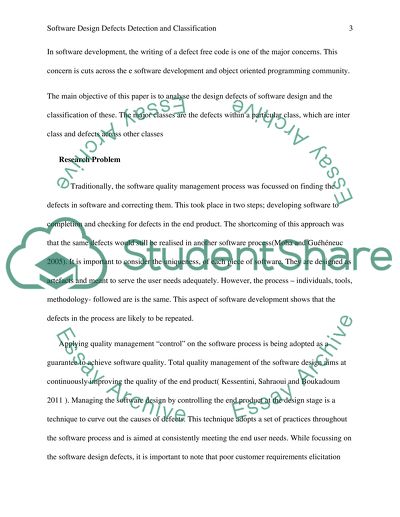 Software Design Defects Detection and Classification