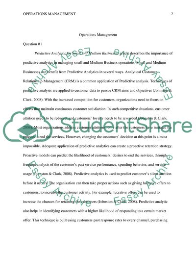 Predictive Analytics for Small and Medium Businesses