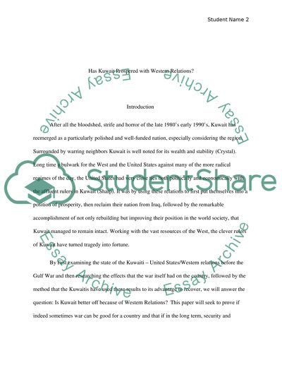 Has Kuwait Prospered with Western Relations