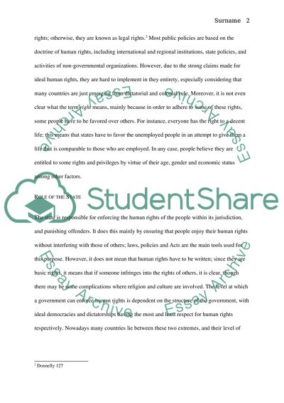 What Are Human Rights and How Far are States Concerned to Promote or Protect Them