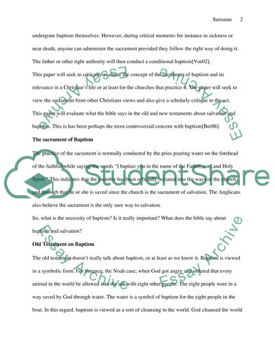 Do christians get baptized picture