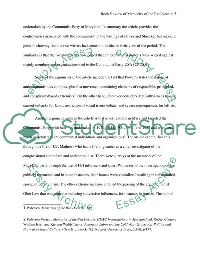 Memories of the Red Decade