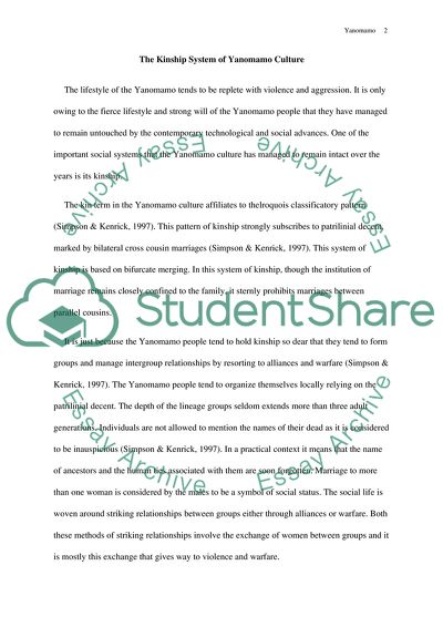 The Kinship System of Yanomamo Culture