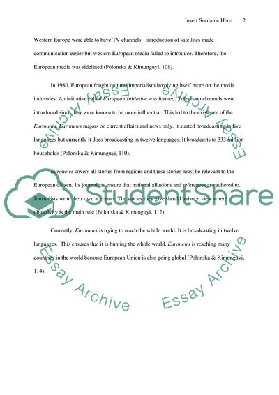 Changing Rationale behind Euronews