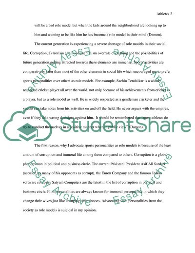 Should Athletes Be Role Models