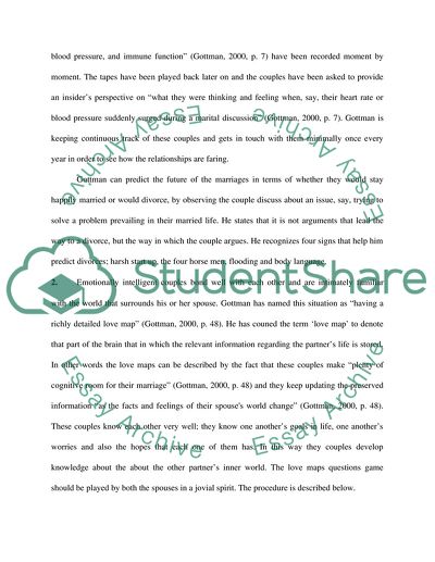 Analysis of The Seven Principles for Making Marriage Work Book and The Optimistic Child Article