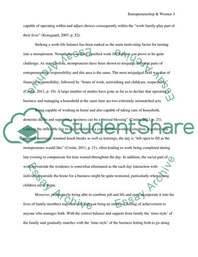 Entrepreneurship and Women