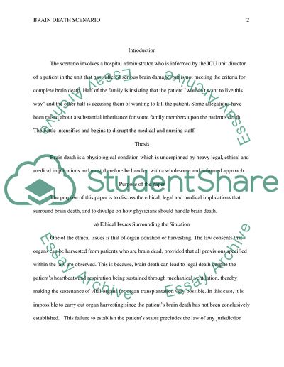Brain Death Scenario