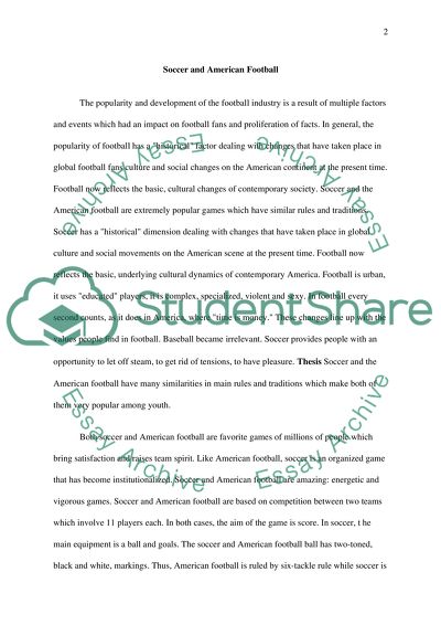 Soccer and American Football