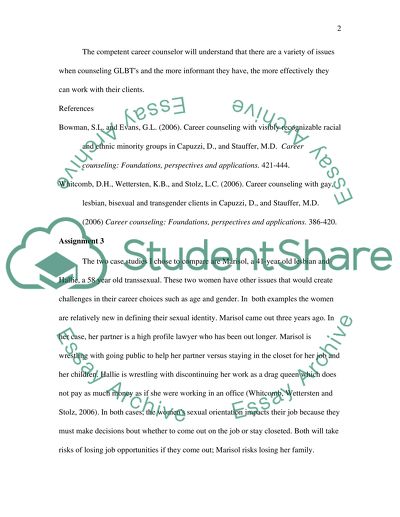 Career Counseling with Gay, Lesbian, Bisexual, and Transgender Clients