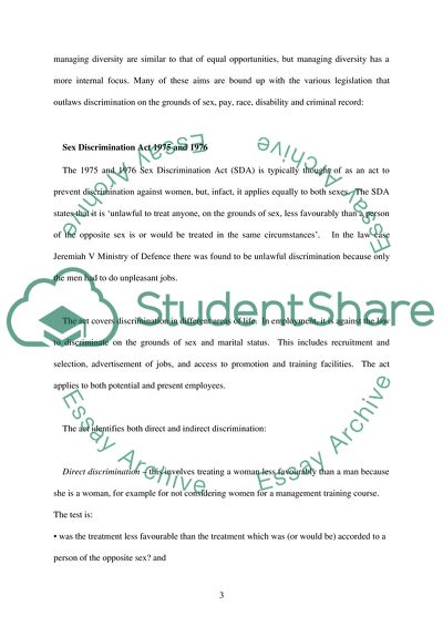 Managing Diverst and Equality