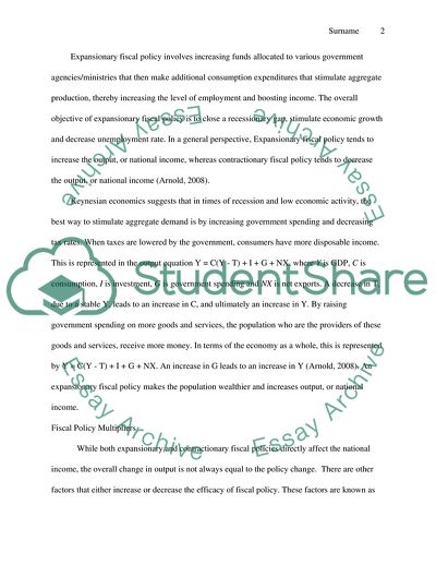 Fiscal Policy on Government Purchases