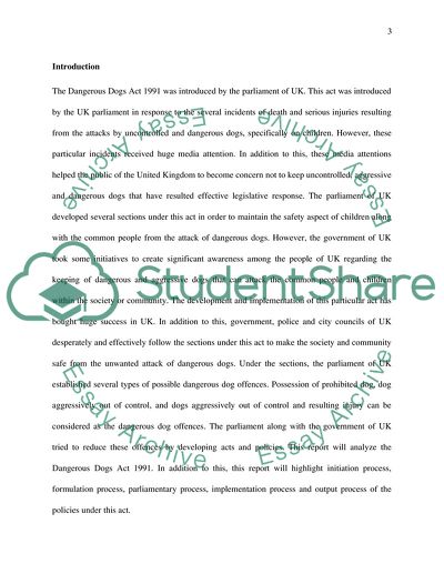 The Effect of Dangerous Dogs Act 1991