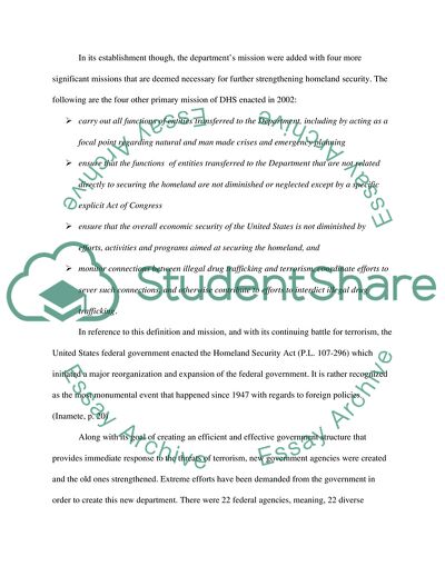 Department of Homeland Security Act of 2002