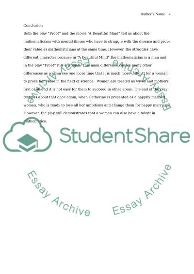 beautiful mind movie analysis essay example A beautiful mind the psychology in a beautiful mind (the movie) provides a valuable lesson for the practice of self awareness by ordinary people artistically differing from the actual events, it is a film, which convincingly uses the visual medium to portray stress and mental illness within one person's mind. beautiful mind movie analysis essay example A beautiful mind the psychology in a beautiful mind (the movie) provides a valuable lesson for the practice of self awareness by ordinary people artistically differing from the actual events, it is a film, which convincingly uses the visual medium to portray stress and mental illness within one person's mind.