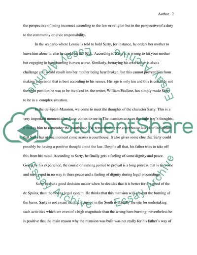 A character study of Sarty in the Burning Barn