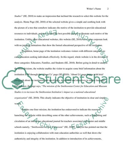 Analysis of Educational Website