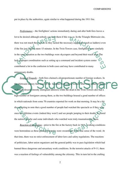 Comparing 09/11 to the Triangle Shirtwaiste Fire of 1911