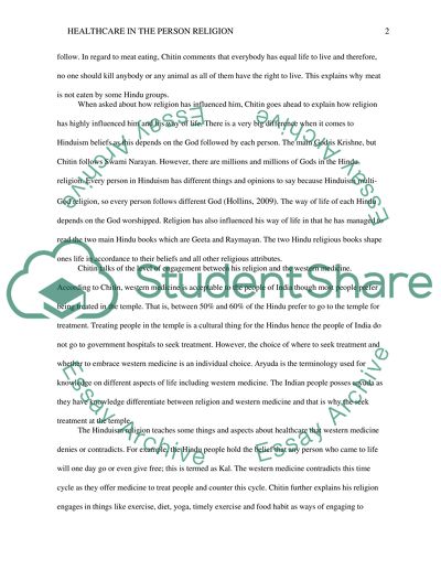 Interview with Hinduism person