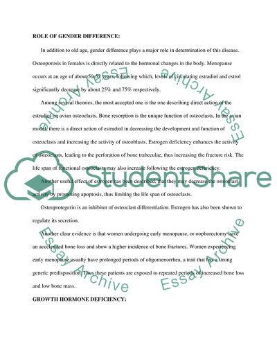 Senesence and Osteoporosis