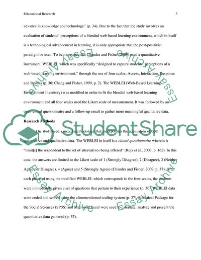 The Educational Research Framework