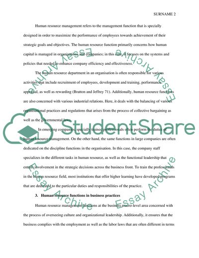 Corporate Governance and Human Resource Management