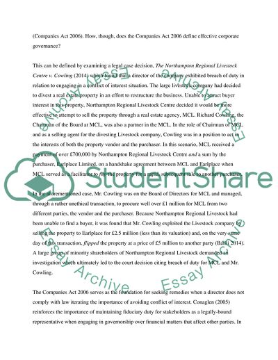 Comparative Corporate Governance and the UK Companies Act 2006