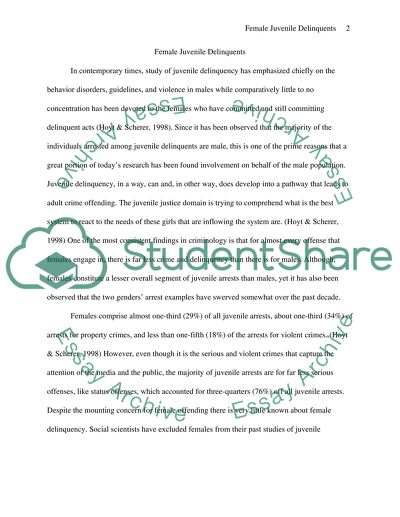 Female juvenile delinquents