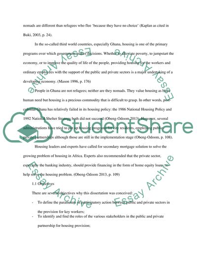 Use of Participatory Action in Public-Private Partnership in the Provision of Housing for Key Workers