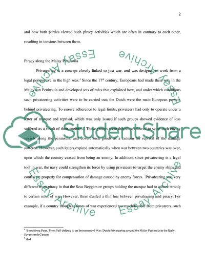Maritime piracy along Malacca straits 800-1830