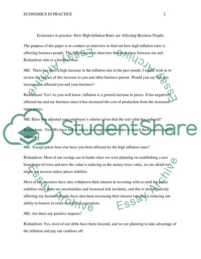 ECONOMICS IN PRACTICE