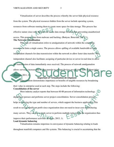 Virtualization and Security