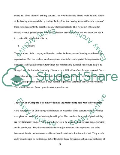 Economic Analysis of Organizational Architecture Coca-Cola