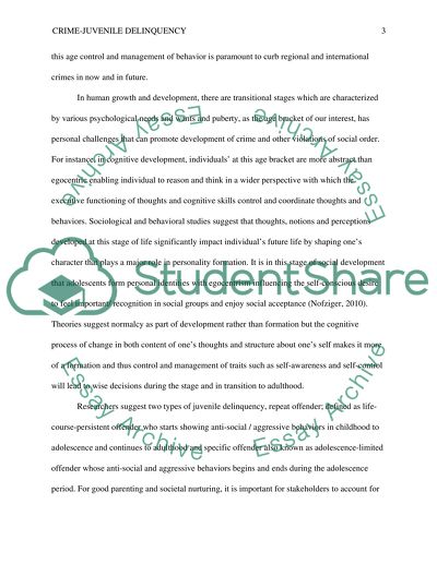 Crime - Juvenile Delinquency