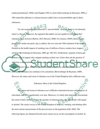 Drugs, Alcohol, and Tobacco: Is Addiction a Disease