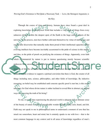 Proving Gods Existence