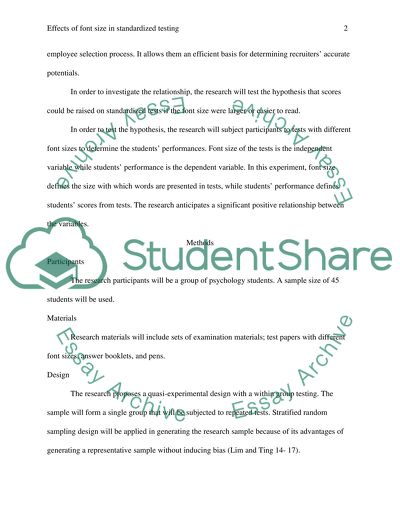 Effects of Font Size in Standardized Testing