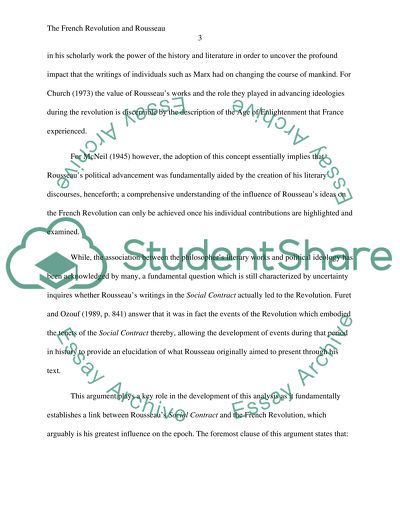 The Influence of Rousseaus Ideas on the French Revolution