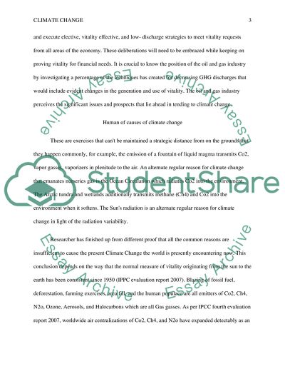 Human Causes of Climate Change