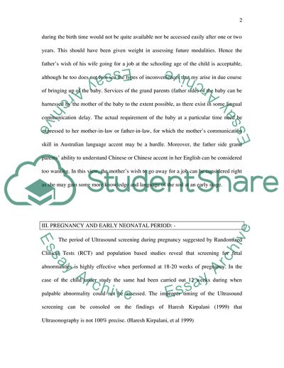 Pregnancy and Early Neonatal Period