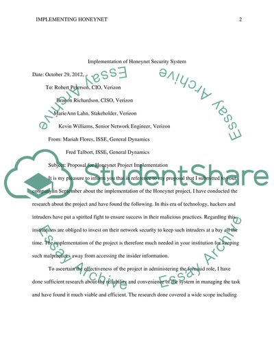 Implementation of Honeynet Security System