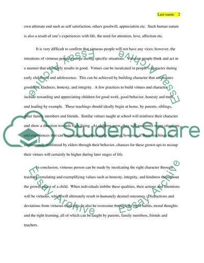 Aspects of Building Ones Character