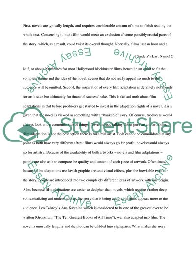 Why do I think that movies produced from books (Anna Karenina,Dorian Grey) are bad