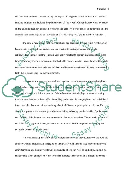 Mary Kaldors New and Old Wars