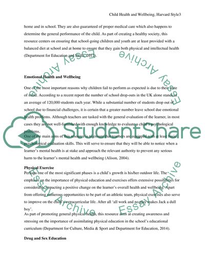 Learning resource on health and well-being