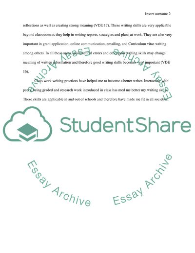 English Composition-Progress and Process Reflection beyond the Classroom-Discussion